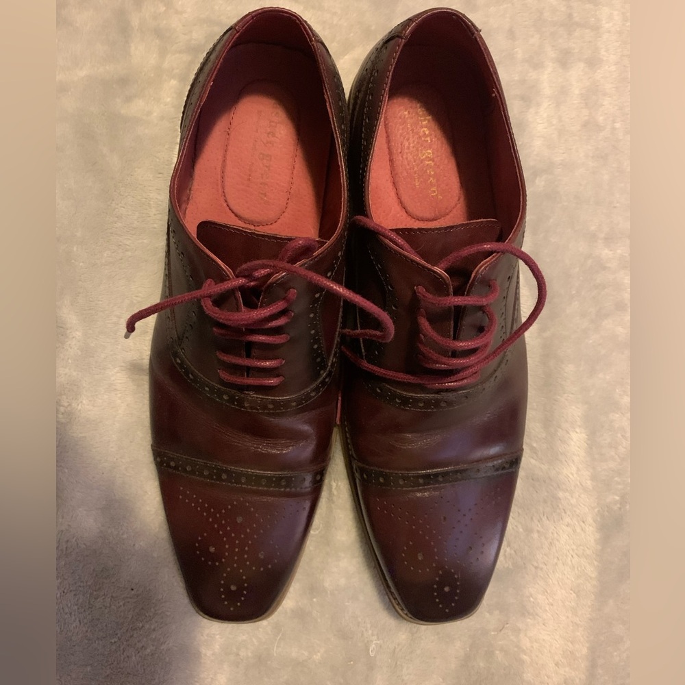 Asher Green Burgundy Brogue Oxford 10.5